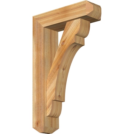 Olympic Craftsman Rough Sawn Bracket W/ Offset Brace, Western Red Cedar, 6W X 20D X 32H